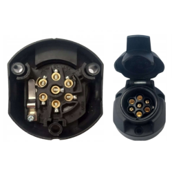 GNIAZDO ELEKTRYCZNE HAKA 7+1 PIN 12V PLASTIKOWE PRZYCZEPA SAMOCHODOWA