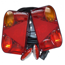 Zestaw lamp tylnych do przyczepy + lampy obrysowe 7 pin