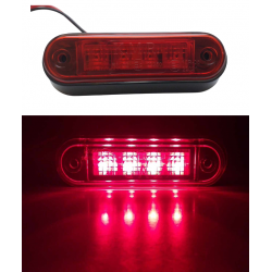 LAMPA OBRYSOWA LEDOWA CZERWONA 12/24V 4xLED TYŁ