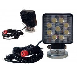LAMPA ROBOCZA REFLEKTOR 9 LED 12/24V SZPERACZ MAGNES WTYCZKA ZAPALNICZKI