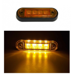 LAMPA OBRYSOWA ŻÓŁTA LEDOWA BOCZNA 12/24V 4xLED