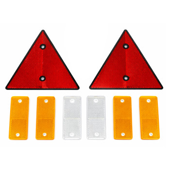 ZESTAW ODBLASKOWY TRÓJKĄT PRZYKRĘCANY NA SRUBY ODBLASKI PRZYKRĘCANE