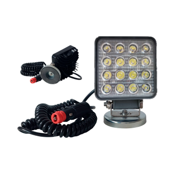 LAMPA ROBOCZA 16LED REFLEKTOR SZPERACZ ZAPALNICZKA NA MAGNES MOCNY Z OSŁONĄ