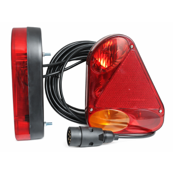 GOTOWY ZESTAW LAMP ŚWIATŁA LAMPY DO PRZYCZEP 7 PIN