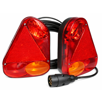 GOTOWY ZESTAW LAMP ŚWIATŁA LAMPY DO PRZYCZEP 7 PIN