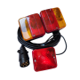 ZESTAW LAMP ŚWIATŁA DO PRZYCZEP + ŚWIATŁO PRZECIWMGIELNE, WTYCZKA 7 pin