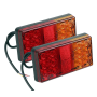 x2 LAMPA TYLNA LED 12V + PODSWIETLENIE TABLICY LAMPY DO PRZYCZEP UNIWERSALNA