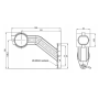 LAMPY OBRYSOWE GABARYTOWA LED KOMPLET 3-FUNKCYJNA FT-140 F