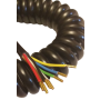 PRZEWÓD SPIRALNY 7-ŻYŁ 6x0,75+1x1 mm DŁUGOŚĆ 1,8-2m 7 PIN 12V-24V KABEL SPRĘŻYNOWY