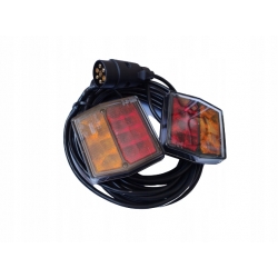 Zestaw lamp świateł LED diod do przyczep lawet +6m