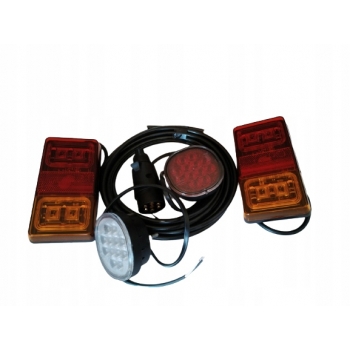 ZESTAW LAMP LED DO PRZYCZEP COFANIA PRZECIWMGLOWA 13PIN
