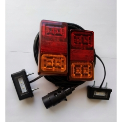 Zestaw lamp świateł lampy LED przyczep naczep z podświetleniem tablicy rejestracyjnej