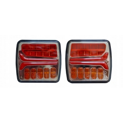 Lampy tylne komplet, lampy LED z dynamicznym kirunkowskazem 12/24 V