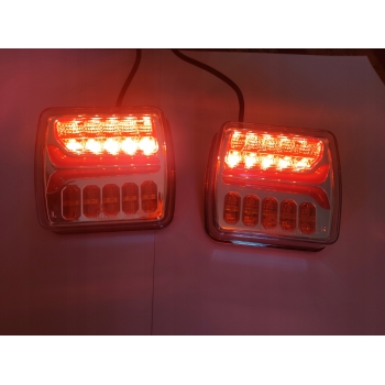 Lampy tylne komplet, lampy LED z dynamicznym kirunkowskazem 12/24 V