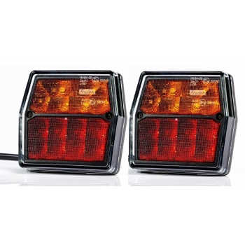 ZESTAW LAMP LED PRZYCZEP TRÓJKĄT ODBLASK 7 PIN