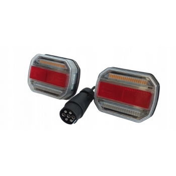 ZESTAW SWIATEŁ PRZYCZEP LAMPY LED WI-FI USB MAGNES BEZPZEWODOWE