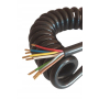 PRZEWÓD SPIRALNY QLY-S 8-ŻYŁ 7X0,75+1 mm DŁUGOŚĆ 1,8-2m 12V-24V KABEL SPRĘŻYNOWY