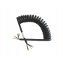 PRZEWÓD SPIRALNY QLY-S 8-ŻYŁ 7X0,75+1 mm DŁUGOŚĆ 1,8-2m 12V-24V KABEL SPRĘŻYNOWY