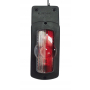 LAMPA OBRYSOWA BIAŁO-CZERWONA WISZĄCA + ZARÓWKA