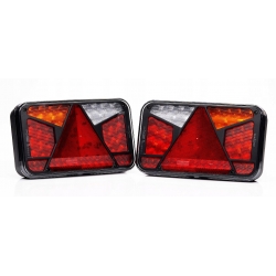 LAMPY TYLNE LED DO PRZYCZEPY LAWETA KOMPLET IP68 7-funkcyjna