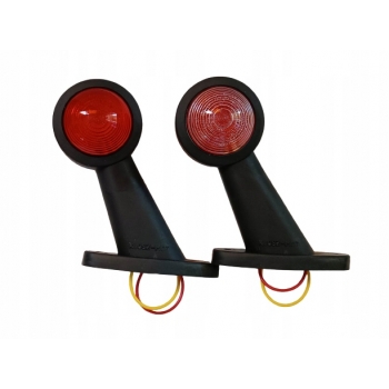 LAMPY OBRYSOWE 2 FUNKCJI BIAŁO-CZERWONE ŚWIATŁO KOMPLET +ŻARÓWKI