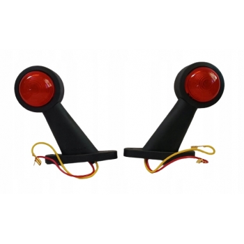 LAMPY OBRYSOWE 2 FUNKCJI BIAŁO-CZERWONE ŚWIATŁO KOMPLET +ŻARÓWKI