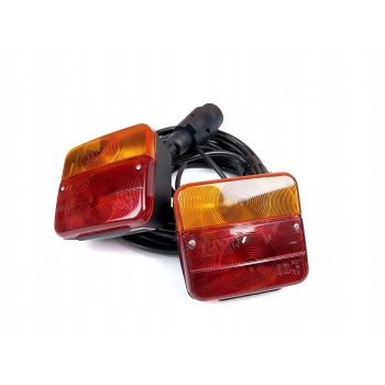 ZESTAW LAMP ŚWIATŁA TYLNE DO PRZYCZEPKI WTYCZKA 7 PIN