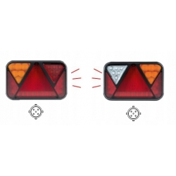 LAMPY TYLNE LED BAJONET 5 PIN LAWETY PRZYCZEPY LEWA+PRAWA