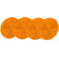 ODBLASKI ŻÓŁTE x4 OKRĄGŁE DO PRZYCZEP fi 60mm NA PRZYLEPCU ODBLASKI ŻÓŁTE x4 OKRĄGŁE DO PRZYCZEP fi 60mm NA PRZYLEPCU