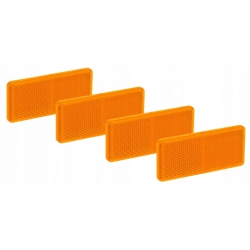 ZESTAW ODBLASK x4 DO PRZYCZEP POMARAŃCZOWY 90x40mm PRZYKLEJANY NA PRZYLEPCU ZESTAW ODBLASK x4 DO PRZYCZEP POMARAŃCZOWY 90x40mm PRZYKLEJANY NA PRZYLEPCU