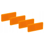 ZESTAW ODBLASK x4 DO PRZYCZEP POMARAŃCZOWY 90x40mm PRZYKLEJANY NA PRZYLEPCU