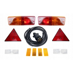 Zestaw lamp lampy do przyczep +odblaski wtyczka 7p