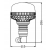 LAMPA BŁYSKOWA KOGUT 36 LED 12/24V + TRZPIEŃ TYP O