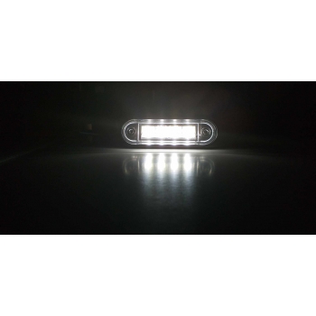 LAMPA OBRYSOWA LEDOWA BIAŁA PRZEDNIA 12/24V 4xLED