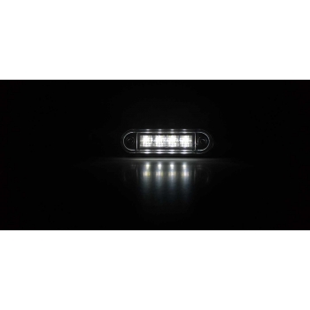 LAMPA OBRYSOWA LEDOWA BIAŁA PRZEDNIA 12/24V 4xLED