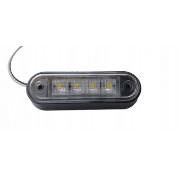 LAMPA OBRYSOWA LEDOWA BIAŁA PRZEDNIA 12/24V 4xLED