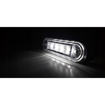 LAMPA OBRYSOWA LEDOWA BIAŁA PRZEDNIA 12/24V 4xLED