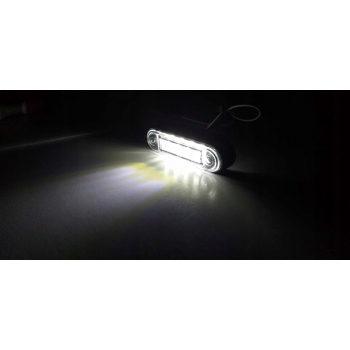 LAMPA OBRYSOWA LEDOWA BIAŁA PRZEDNIA 12/24V 4xLED