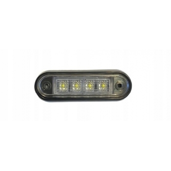LAMPA OBRYSOWA LEDOWA BIAŁA PRZEDNIA 12/24V 4xLED