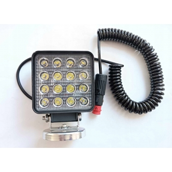 LAMPA ROBOCZA 16LED REFLEKTOR SZPERACZ ZAPALNICZKA NA MAGNES MOCNY Z OSŁONĄ