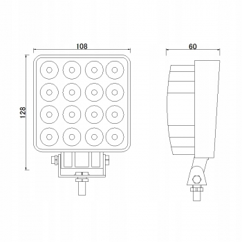 LAMPA ROBOCZA 16LED REFLEKTOR SZPERACZ ZAPALNICZKA NA MAGNES MOCNY Z OSŁONĄ