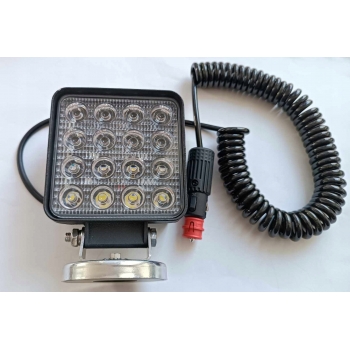 LAMPA ROBOCZA 16LED REFLEKTOR SZPERACZ ZAPALNICZKA NA MAGNES MOCNY Z OSŁONĄ