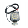 LAMPA ROBOCZA REFLEKTOR 9 LED 12/24V SZPERACZ MAGNES WTYCZKA ZAPALNICZKI
