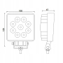LAMPA ROBOCZA REFLEKTOR 9 LED 12/24V SZPERACZ MAGNES WTYCZKA ZAPALNICZKI