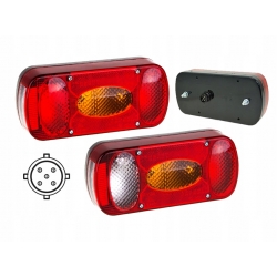 LAMPY TYLNE ZESPOLONE L+P BAJONET DO PRZYCZEPKI NA BAGAŻNIK NA ROWERY + ŻARÓWKI