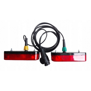 ZESTAW LAMP ŚWIATŁA TYLNE WTYCZKA BAJONET BAGAŻNIK NA ROWER WIĄZKA 13PIN 2M