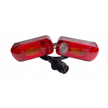 ZESTAW LAMP ŚWIATŁA TYLNE WTYCZKA BAJONET BAGAŻNIK NA ROWER WIĄZKA 13PIN 2M