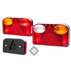 ŚWIATŁA TYLNE LAMPY ZESPOLONE DO PRZYCZEP GNIAZDO BAJONET 5 PIN lewa+prawa