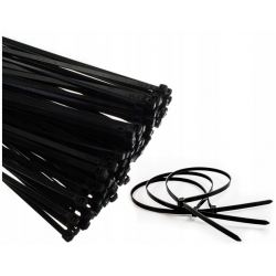 OPASKI KABLOWE ZACISKOWE TRYTYTKI 4,8 mm x 250 mm 100 szt. CZARNE UV MOCNE