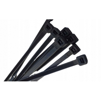 OPASKI KABLOWE ZACISKOWE TRYTYTKI 4,8 mm x 250 mm 100 szt. CZARNE UV MOCNE